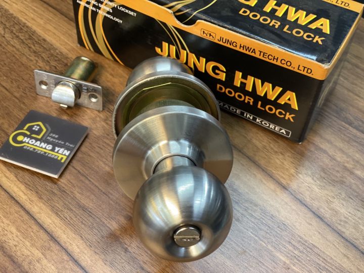 Khoá vệ sinh wc khoá tròn không chìa Nhập khẩu Hàn Quốc Junghwa inox 304  bảo hành rỉ đổi mới Khoá Cửa Inox Chất Lượng Cao - Lazada | Lazada.vn