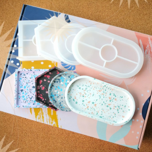 Coaster Terrazzo DIY KIT event kit includes colour pigment and silicone mould