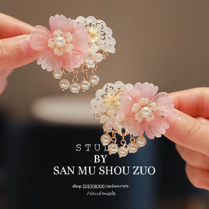 Retro Style Girls Hair Accessories Pink Ancient Chinese Hanfu Hair Clips Childrens Hairpins Kids Hair Decorations