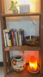Rustic Handcrafted Reclaimed Wooden Ladder Shelf - Vintage Farmhouse Multi-Tier Pantry Organizer & Storage Rack Solid Wood Display Shelf for Kitchenware Plants Books or Home Accents Functional and Stylish Organizer for Any Room and Office