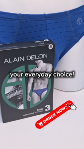 Alain Delon (3 Pcs) Mens Cooling Microfiber Spandex Mini Underwear Breathable Soft Comfort - AD73146