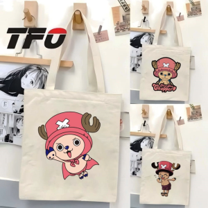 TFO Tote Bag One Piece the Straw Hat Pirates Monkey D. Luffy Versatile Ideal for College School