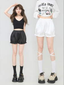 Keiko | Gentle Lustrous Satin Base Pants Anti-See-Through