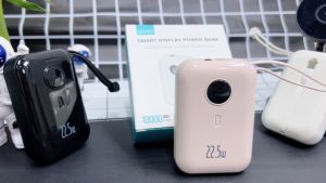 HELLO Mini power bank original branded 10000mAh Portable Built-in charging cable Powerbanks for iphone Huawei Samsung 22.5W Super fast charging Powerbank LED Digital display for travel With Output Cable bavin mini power bank JS28