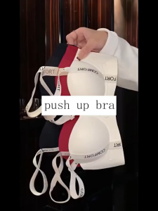 【BUY 1 TAKE 1】Boulder Seamless Push Up Bras for Women Soft Wireless Brassiere Anti-sagging Lingerie Fashion Letter Bobo Chest Underwear