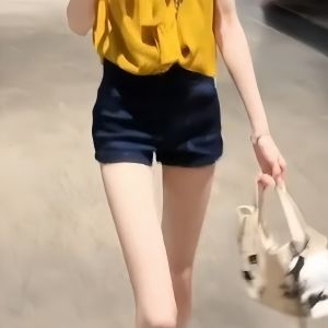 VKSOD | Elegant French Style Yellow Shirt And Short Shorts Set Womens Fashionable Tight Fit Summer Outfit With Belt Stylish Ensemble