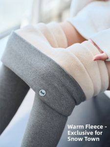 Miiow | Womens High-Waist Thickened Fleece-Lined Tight Pants Autumn Winter Outerwear Cotton Trousers Slimming Warm Versatile Leggings