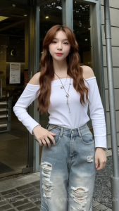 Quần Jeans Nữ Suông Rách Phối Túi Hộp Chất Denim Cao Cấp Nhiều Size QJ195