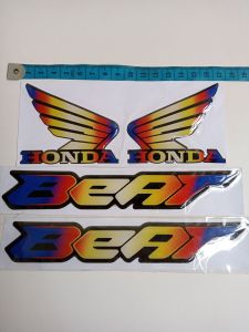 STIKER EMBLEM HONDA BEAT SET TIMBUL KUALITAS TERBAIK