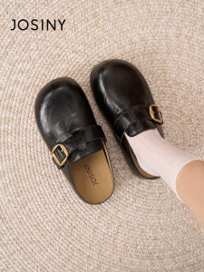 Josiny | New Thick-soled Closed-toe Slip-on Half Slippers Spring Womens Shoes