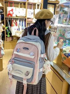 MONLEYTA | Korean Style Large Capacity Lightweight Backpack For Girls Elementary School Students Grades Three To Six Simple Easy To Use