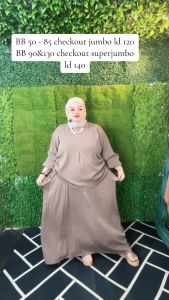 JUMBO Set Rok Busui Serut Cargo Knit Condru Oneset Serut Samping Nyaman Setelan Bahan Knit Terbaru