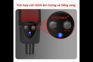 Micro cho máy vi tính S260 đèn RGB đổi màu lõi mic điện dung cổng USB