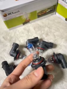 COMBO 5 bóng đèn pha ô tô bóng đèn Halogen 9006 đầu xanh siêu sáng. Điện 12v và 24v