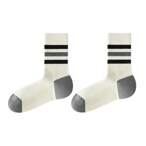 B&C.Room | Mens Spring Summer Thin Mid-Calf Breathable Antibacterial Anti-Odor Sweat Absorbent Cotton Socks Teenagers Sports Style Straight Angle Socks