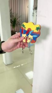 Takara Tomy | Anime Figure Plusle and Minun Keychain Model Toys 3D Printed Plusle Minun Magnetic Key Holder Set Wall Mounted with Keychains