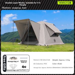 Hewolf | Inflatable Waterproof Sun Protection Thickened Camping Tent
