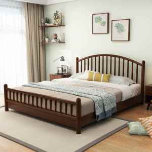 Real Wood Modern Simple Bed for Master Bedroom