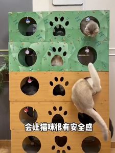 Extra Large Cat Tunnel Cat Scratching Board Scratch Villa Bed Hole