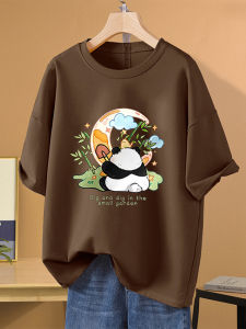 DVDK | Cotton Loose Casual Mid-Length T-Shirt
