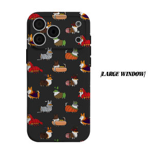 Halloween Corgi Print Phone Case for iPhone 18 17 16 15 14 13 12 11 Air Pro Max Plus Double-layer Cover