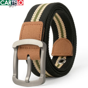 CARTELO | Mens Youth Style Canvas Belt Needle Buckle