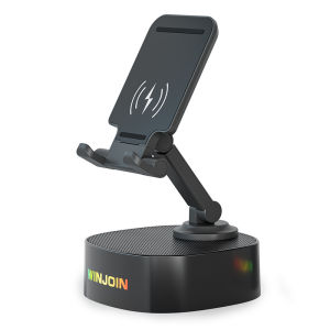 2025 New Wireless Charging Phone Stand with Bluetooth Speaker And Power Bank Three-In-One Multi-Function Desktop Holder