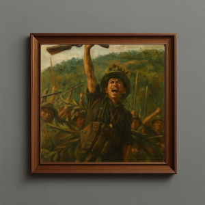 Tranh Nghệ thuật "Xung Phong" VIETSMART ART - Acrylic 40 x 40cm