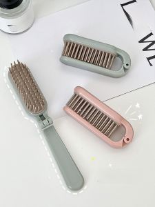 Portable Folding Comb Travel Plastic Anti-Static Massage Comb for Straight And Curly Hair Small Compact Detangling Brush