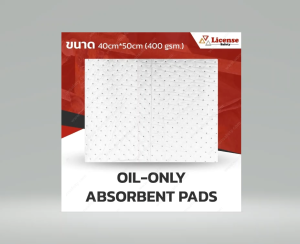 วัสดุดูดซับน้ํามัน แผ่นดูดซับน้ํามัน แบบแผ่น สีขาว Oil Sorbents (50 แผ่น)