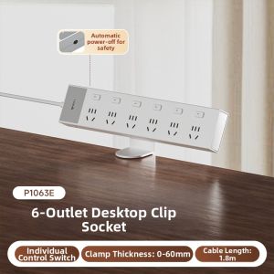 Bull | Quick Charging Multi-Outlet Desktop Power Strip with Clamping