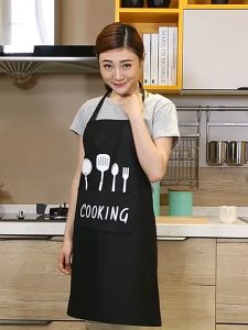 Kitchen Apron Hand Wiping / Waterproof Neck Hanging Pocket Cooking Baking Apron Dapur 围裙家用厨房做饭围腰防水防油