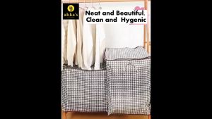 110/140/180/210L Ahkas Fabric storage bag bedroom quilt clothes storage box  Non-woven Large Capacity With Lid Zipper