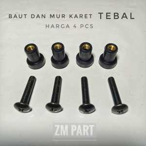 Paket 4 set Original set baut plus mur karet tameng nmax 155 kedok VISOR nmax cover depan