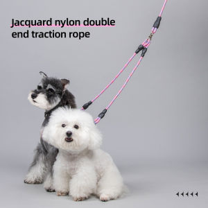 [ราคา Early Bird]Mojioo สายจูงสุนัขสองตัวสำหรับสุนัข2ตัวสายจูงสุนัขไนล่อนแบบยืดหดได้ไม่พันกันพร้อมที่จับสบายตะขอหมุน360 ° และโลหะผสมเพื่อการควบคุมอย่างปลอดภัย-เดินและฝึกฝนสัตว์เลี้ยงหลายตัวได้อย่างง่ายดาย