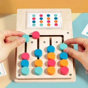 Montessori Wooden Color Shape Matching Cognition Learning Game Board Early Education Children Brain Logic Thinking Develop Toys