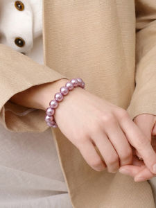 YISHU | Elegant Lavender Pearl Bracelet
