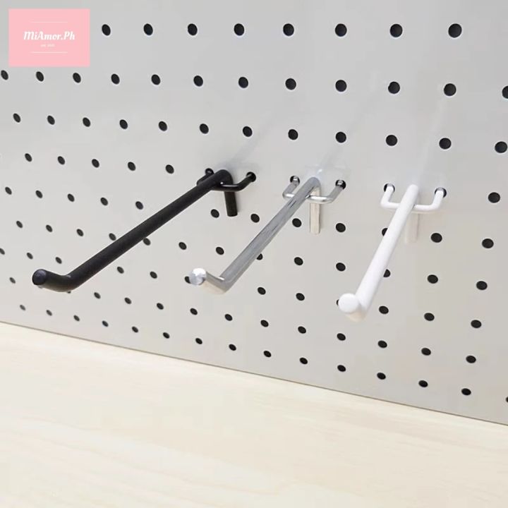 (10pcs) Pegboard Hooks Thick Metal Store Display Hanging Hook Slat Wall