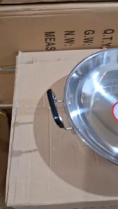 HATAYASHOP - Wajan Penggorengan Tebal Full Stainless Steel/ WAJAN MASAK STAINLESS/WAJAN STAINLESS KUPING HITAM/WAJAN MASAK BAGUS ANTI LENGKET