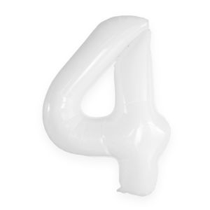 40-Inch White Aluminum Foil Birthday Balloons Large Number Inflatable Decorations Simple Forest System Childrens Party Arrangements