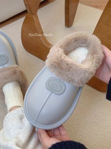 Dép Bông Chống Trượt Dễ Thương Hoạt Hình Cho Nam Và Nữ Mùa Đông Ấm Áp Ngoài Trời Dép Lê EVA Đế Dày Thoải Mái