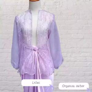 Outer Organza Kondangan Crop Mix Tile Brokat Mutiara/Atasan Organza Croptop Brokat