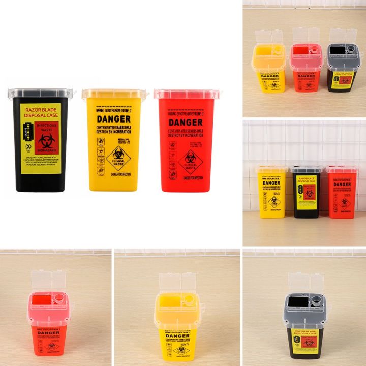 1L Capacity Sharps Container Medical Needles Bin Biohazard Tattoo