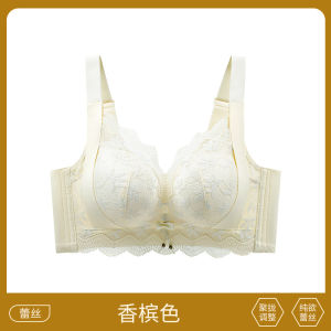 Wireless Bra Womens Gathered No Side Effects Full Cup Prevents Sagging Non Empty Cup Upper Support Underwear for Youth Females