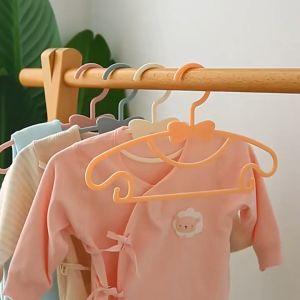 𝗗𝗢𝗨𝗕𝗟𝗘 𝗦𝗜𝗗𝗘 𝗛𝗢𝗢𝗞 Kids Baby Clothes Hanger Anti Slip Toddler Infants Cloth Holder Penyangkut Baju Kanak-Kanak 儿童衣架