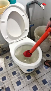 Dụng cụ thông tắc bồn cầu bằng khí nén áp lực cao Cây bơm thụt thông tắc bồn cầu thoát nước sàn