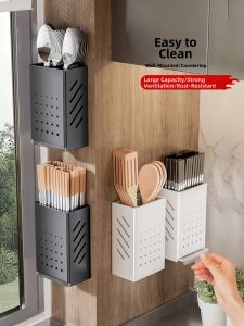 LOCIKA | Wall-Mounted No-Drill High-End Chopstick Holder