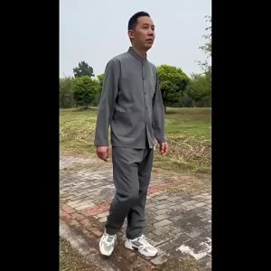 Bộ mặc nhà trung niên nam cho bố cao cấp quần áo dài tay hè thu cổ tàu sang trọng đồ bộ nam trung niên cao cấp hàng quảng châu