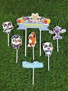 Topper cake babybus happy birthday hiasan kue ulang tahun