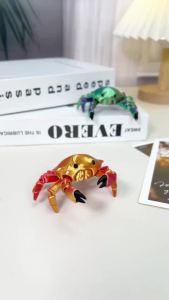Mô Hình Cua Khớp Nối Linh Hoạt In 3D Đồ Chơi Giảm Stress Trang Trí Bàn Làm Việc Quà Tặng Dành Cho Người Từ 14 Tuổi Trở Lên Chất Liệu Nhựa